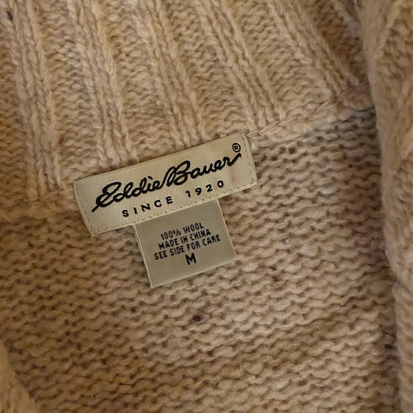 ❤️ 5/25 Eddie Bauer Argyle Wool Cardigan. Distinguished look. Perfect condition. - Picture 4 of 4